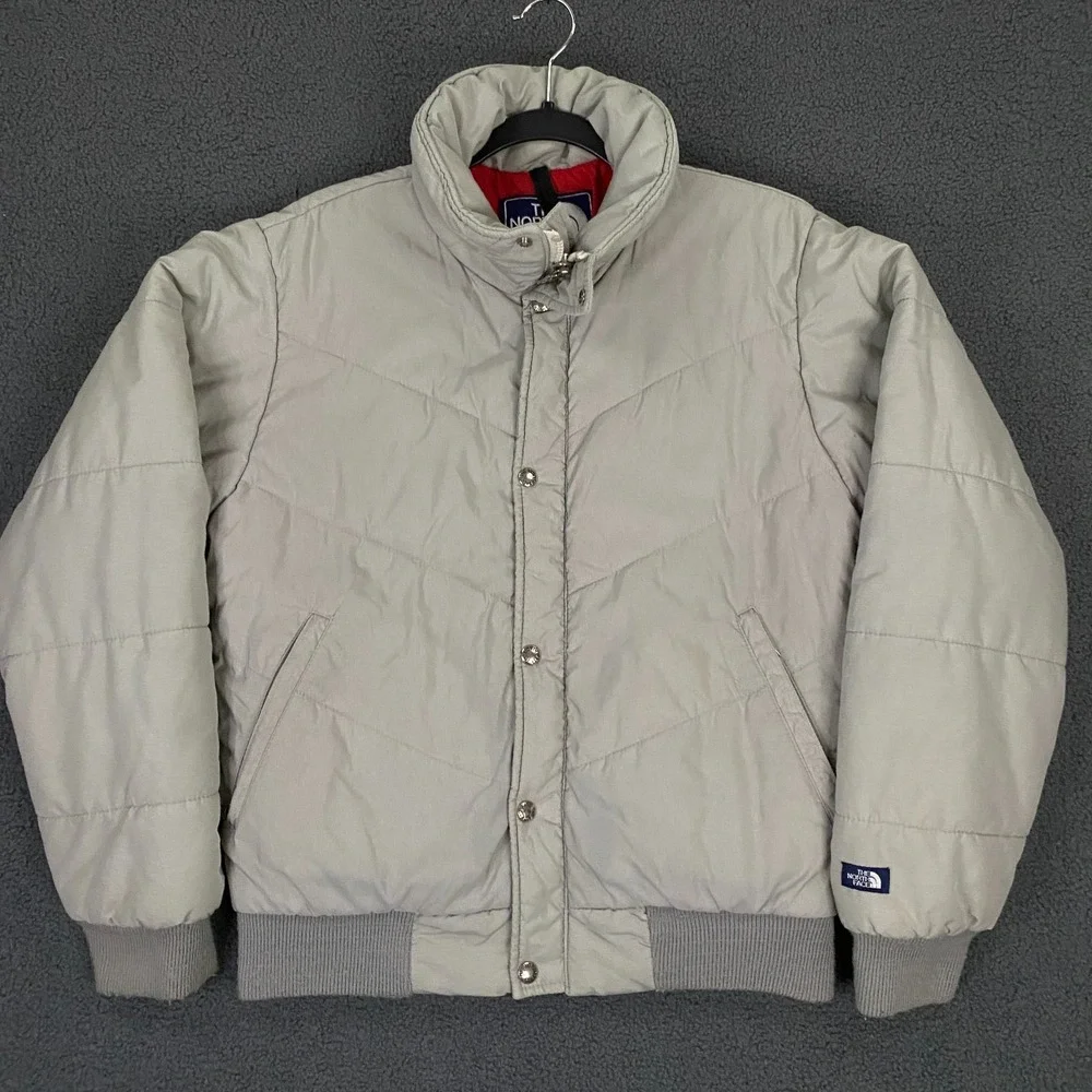 Vintage 80s North Face Jacket Mens Medium Puffer Quilted Bomber Made in USA